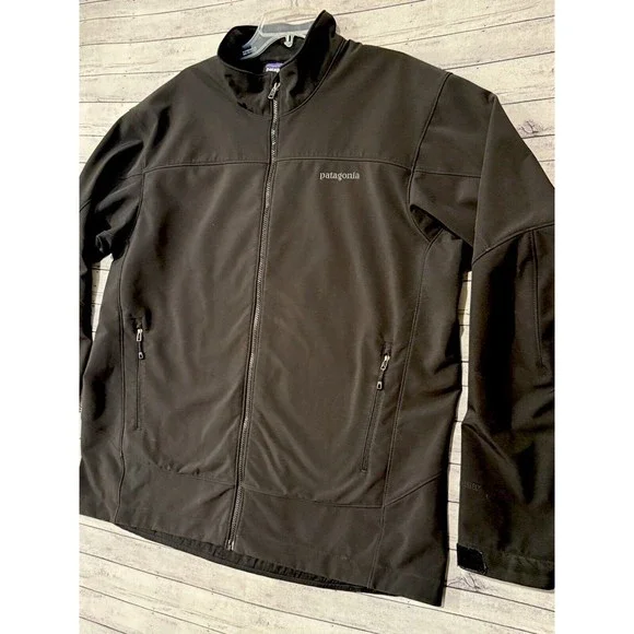 PATAGONIA Mens Softshell Jacket Sz 2XL XXL Full Zip Pocket Windbreaker Polartec